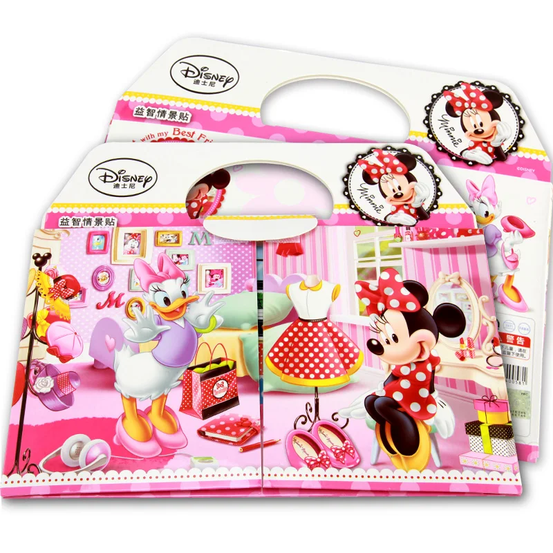 

Disney Kids Sticker Mickey Mouse Minnie Puzzle Handmade Stickers For Children Book Sticker Cartoon Pegatinas Autocollant Enfant