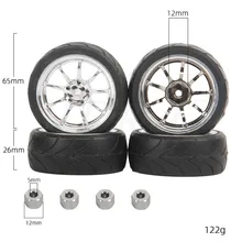 Mise à bricolage des accessoires modifiés, roues métalliques, pneus en plastique pour RBR/C WPL C14 RC modèle de voiture tout terrain