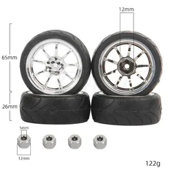 Mise à bricolage des accessoires modifiés, roues métalliques, pneus en plastique pour RBR/C WPL C14 RC modèle de voiture tout terrain 