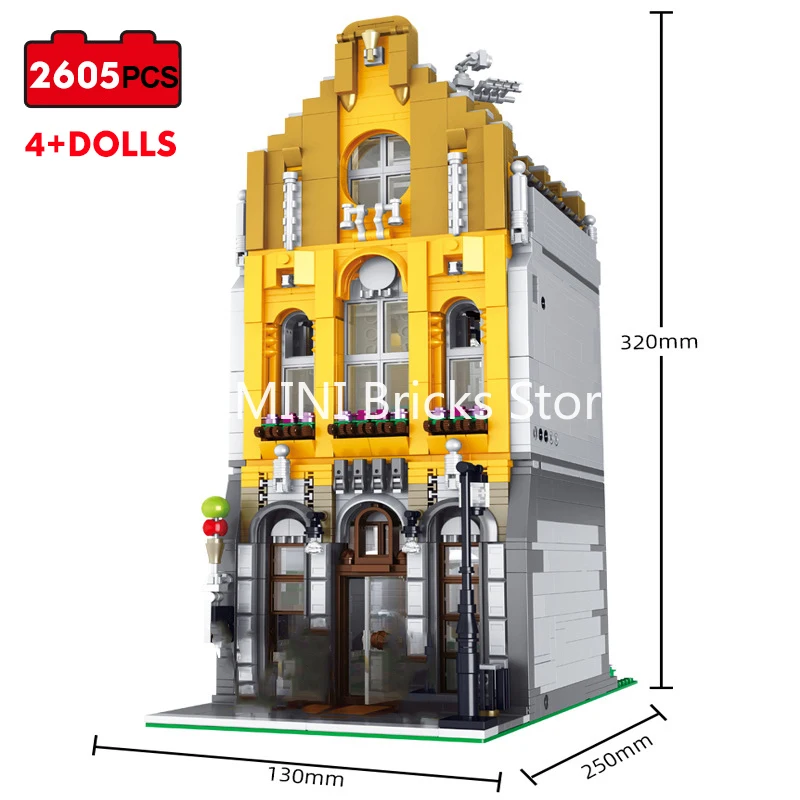 Конструктор Lego 2605 шт. серии вид на улицу креативная модель магазина мороженого