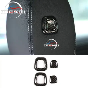 

For Mercedes-Benz GLE GLS Class 2020 Carbon fiber Color Car Seat Headrest Adjust Control Switch Button Cover Trim car interior