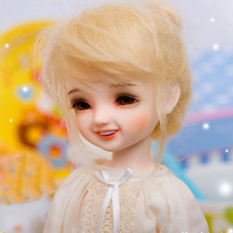 1//6 bjd doll VANILLA big eyes girl dolls free eyes with face make up resin toy