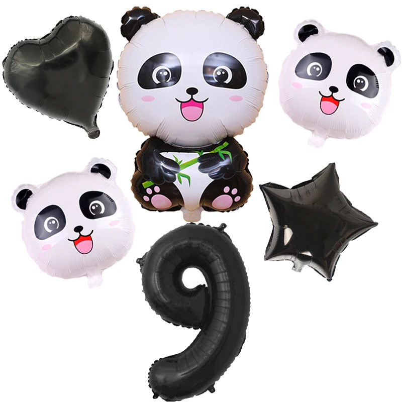 Panda Theme Birthday Party Decorations Kids Disposable Tableware Set Plate Napkin Baby Shower Favors Cartoon Panda Balloon