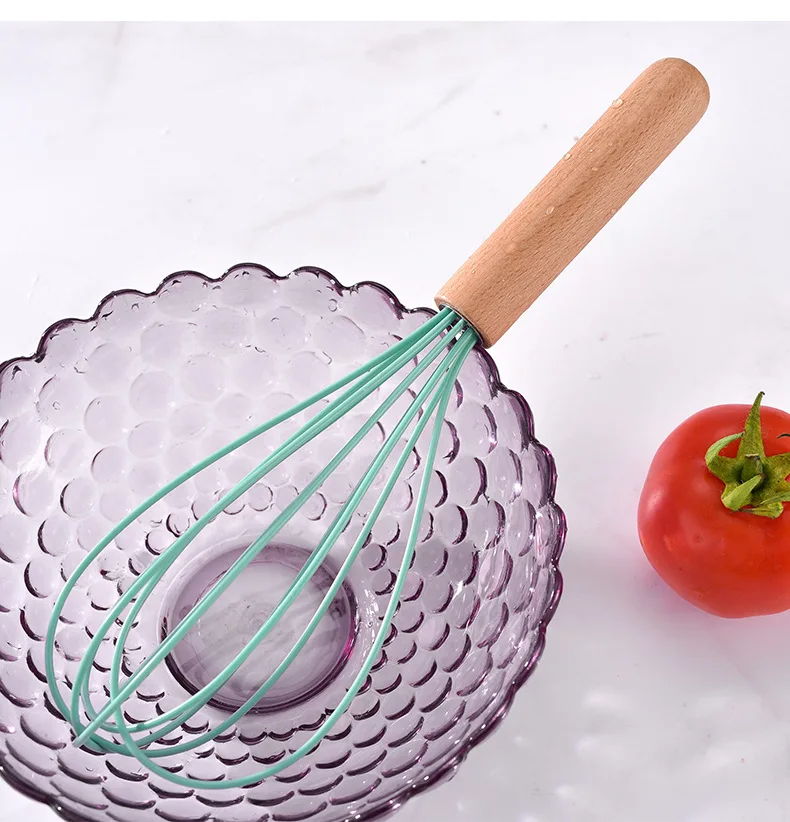 Creative Kitchen Tool Silicone Wood Handle Kitchenware 11 Sets Customizable Silicone Pot Shovel and Spoon Set cooking tools