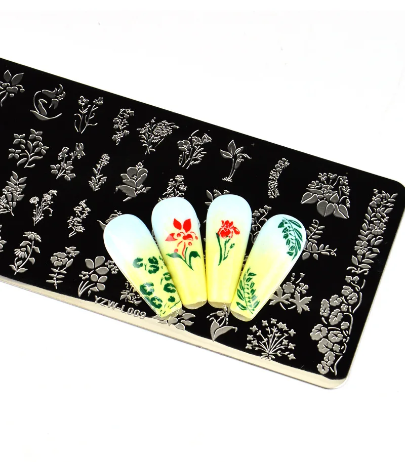 Manicure Rectangular Printing Plate Nail Polish Blue Film Steel Plate Printing Transfer Printing DIY Seal Stamp Plate Tool Nails