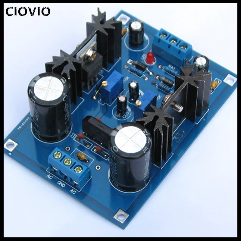 CIOVIO LM317t линейный Регулируемый Фильтр, регулятор напряжения, блок питания постоянного тока, фильтрующий электронный производственный Набор DIY 317 337