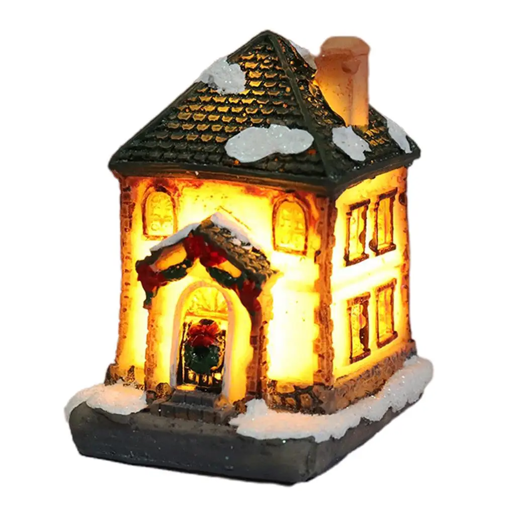 Christmas Led Light Village House Miniature Merry Christmas Decorations For Home Cristmas Ornaments Xmas Gift New Year Christmas Led Light Village House Miniature Merry Christmas Decorations For Home Cristmas Ornaments Xmas Gift New Year