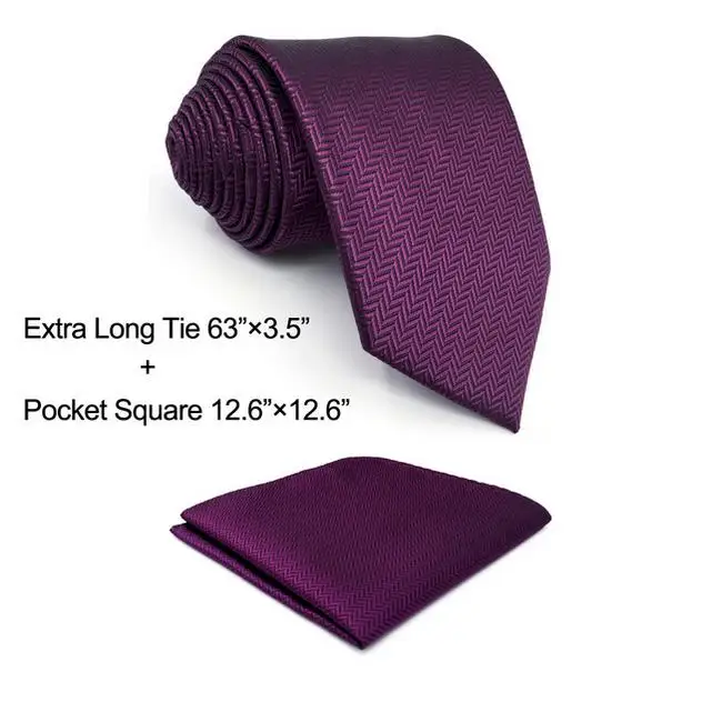 Набор однотонных мужских галстуков с узором пейсли, модные удлиненные свадебные галстуки для мужчин, подарочная упаковка - Цвет: CXH11