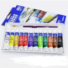 Настенная краска 12 цветов профессиональная акриловая краска s Набор ручная краска ed текстильная краска яркие цветные товары для рукоделия кисть