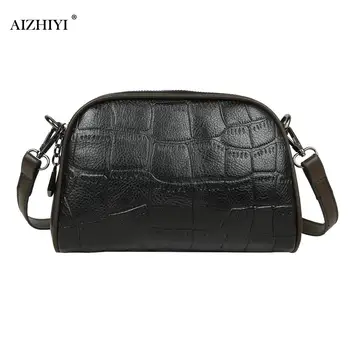 

Casual Women Stone Pattern Shoulder Bags Double Layer Pocket Female PU Leather Shell Crossbody Messenger Handbag Female Pouch