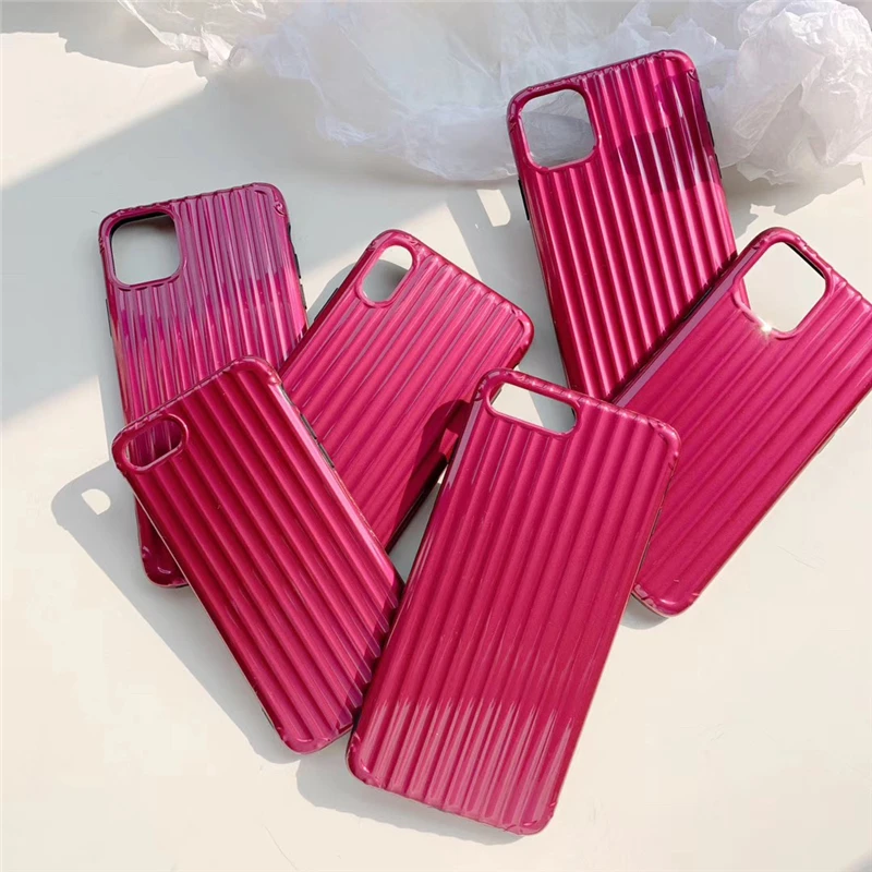 Модный крутой винно-Красный Полосатый чехол для телефона iphone 6 7 8 plus s 11 11Pro Max
