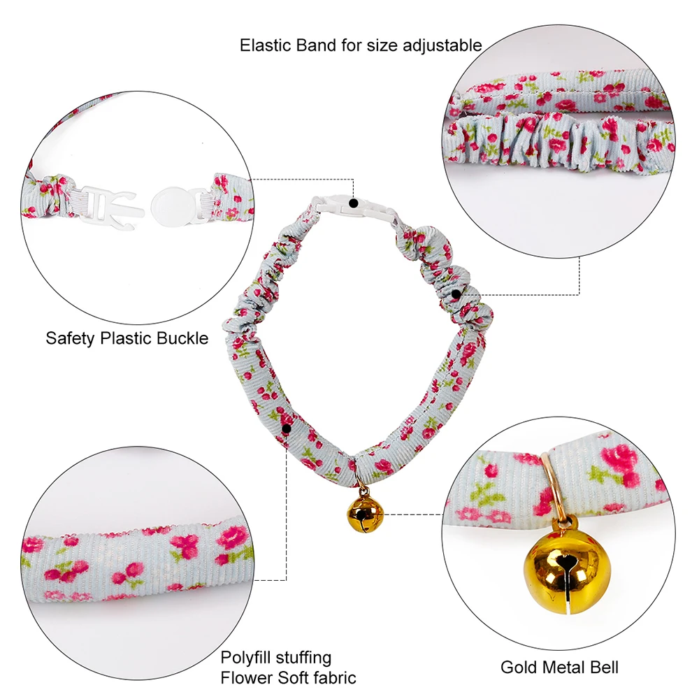 Ошейник для кошек с колокольчиком для кошек Collier Pour Chat эластичный японский ошейник для кошек с колокольчиком быстросъемные принадлежности