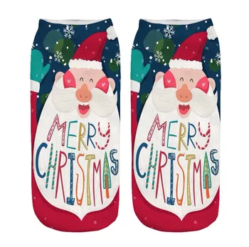 

E#3D Christmas Santa Elk Printing socks Casual Medium funny cute Sports Socks dropshipping calcetines