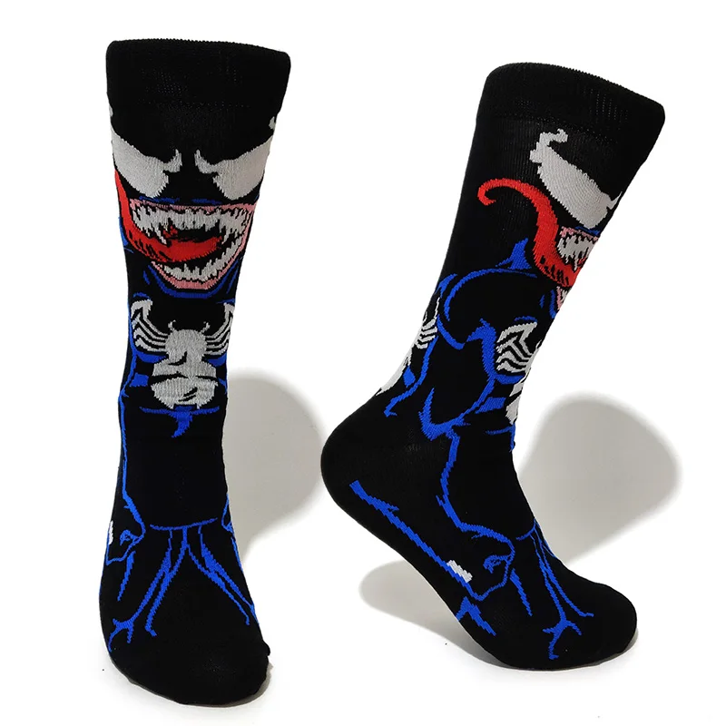 «Мстители», носки с принтом Супермена, Бэтмена и человека-клоун в стиле «Джокер» для костюмированной вечеринки; модные носки, Необычные прикольные Повседневное мужских носков скейтборд Носки - Цвет: 10