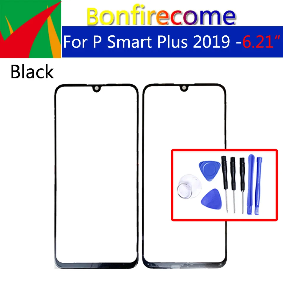 Сенсорный экран 6 21 дюйма для Huawei P Smart Plus 2019 передний Внешний стеклянный объектив
