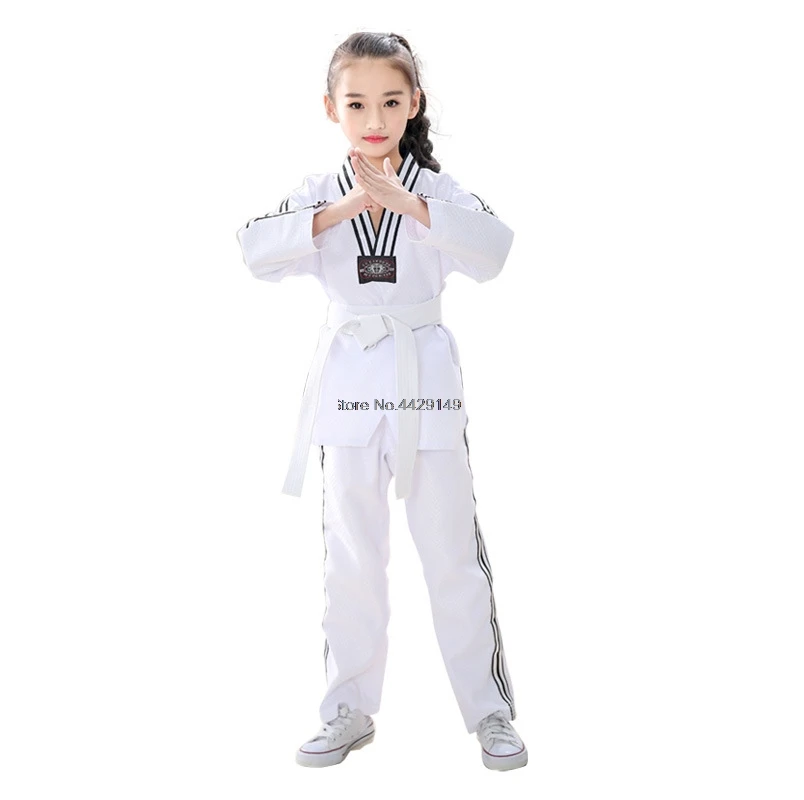Professional Taekwondo Uniform Adult and Children Dobok Embroidery Pattern Uniforms long sleeve unisex Clothing T143 | Спорт и