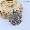 1Pcs Flower of Life Buddhist Keychain Long Chain Seed of Life Sacred Geometry Jewelry Fleur De Vie Yoga Namaste Keychain ► Photo 3/6