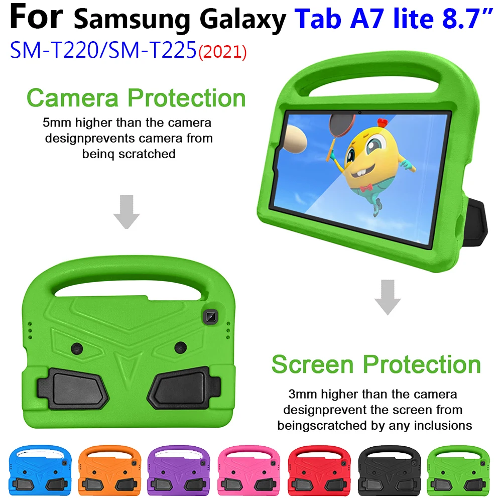 Full Body Protective Shockproof Case For Samsung Galaxy Tab A7 Lite Kids  Case 2021 Sm-t220 T225 Light Eva Cover With Kickstand - Tablets & E-books  Case - AliExpress