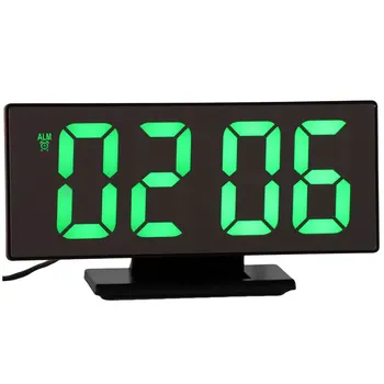 

2020Digital Alarm Clock LED Mirror Electronic Clocks Multifunction Large LCD Display Digital Table Clock with Calendar USB Cable