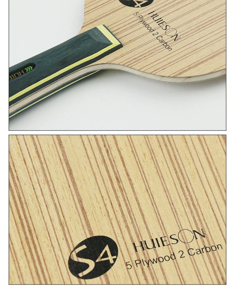 Huieson Professional Technology 5 Ply Composite Wood 2 Carbon Layer Table Tennis Racket Blade for LoopKilling Players S4 (9)