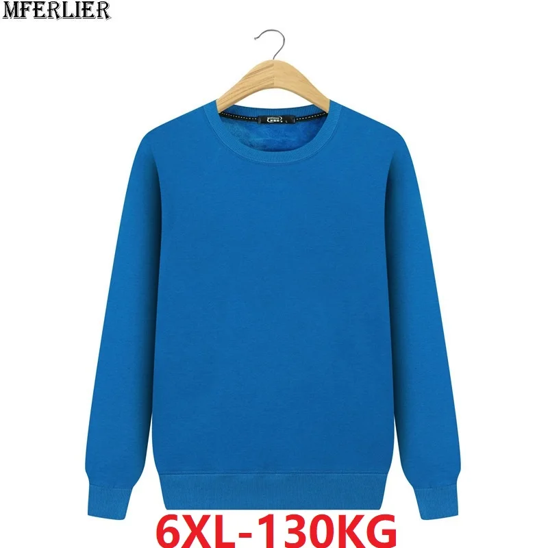 

autumn men cheap Hoodies Sweatshirts fleece plus size 5XL 6XL pull over winter simple sports Sweatshirts black casual warm coat