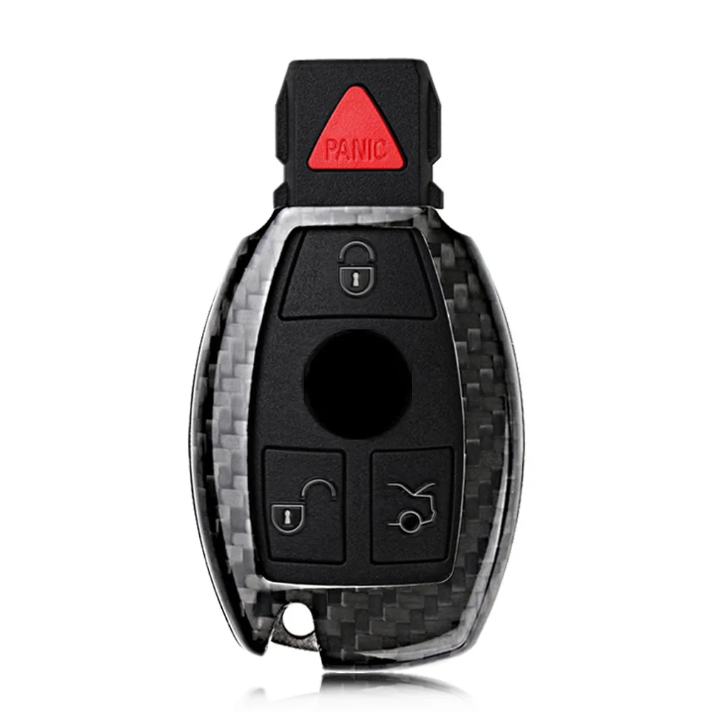 Для Mercedes Benz A B C E CLA GLC GLA GLE класс W212 W213 W204 W205 C63 E63 AMG Настоящее углеродное волокно чехол для ключей автомобиля оболочка отделка