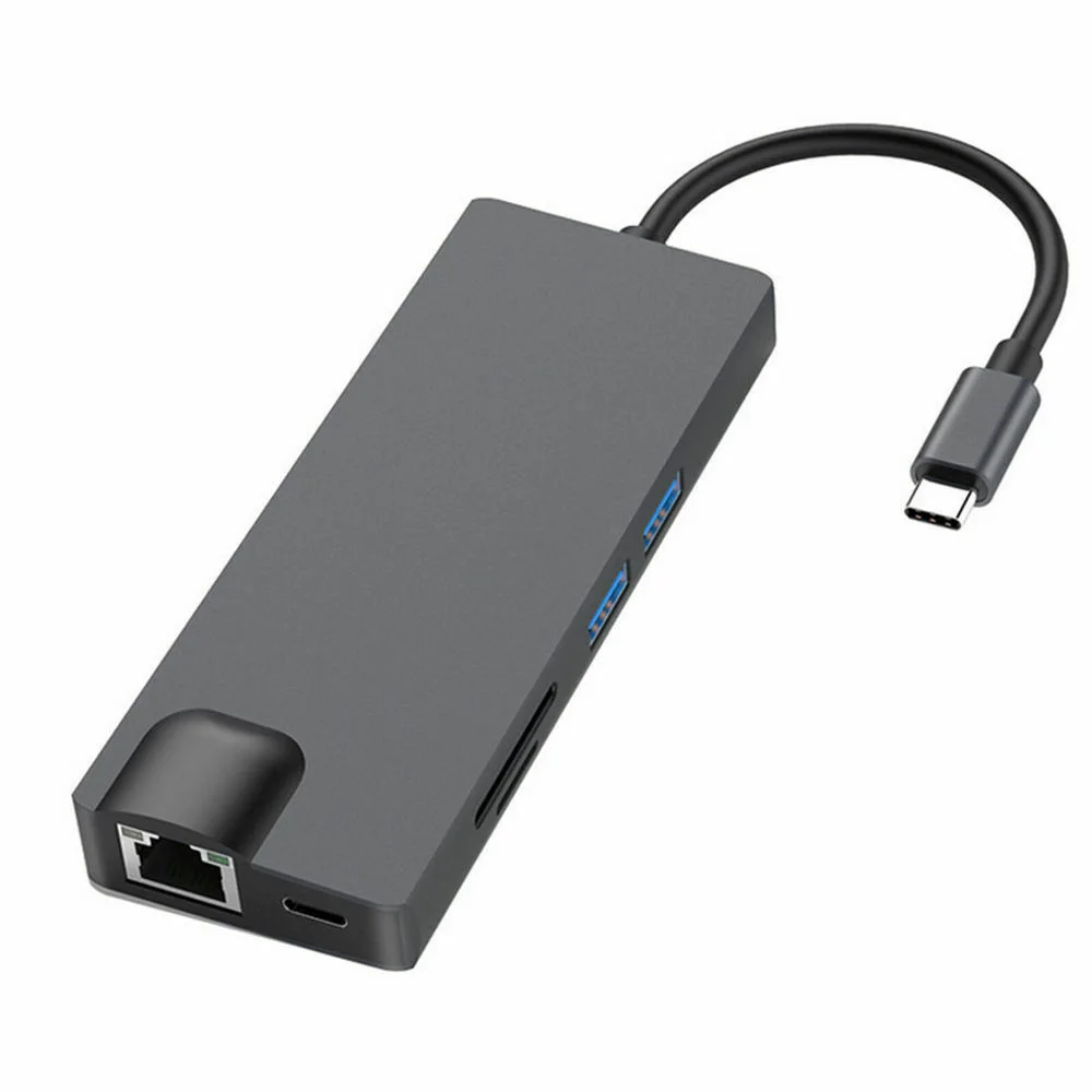 USB C концентратор USB3.0 HDMI VGA RJ45 Gigabit Ethernet SD/TF порт конвертер 8 в 1 и высококачественный