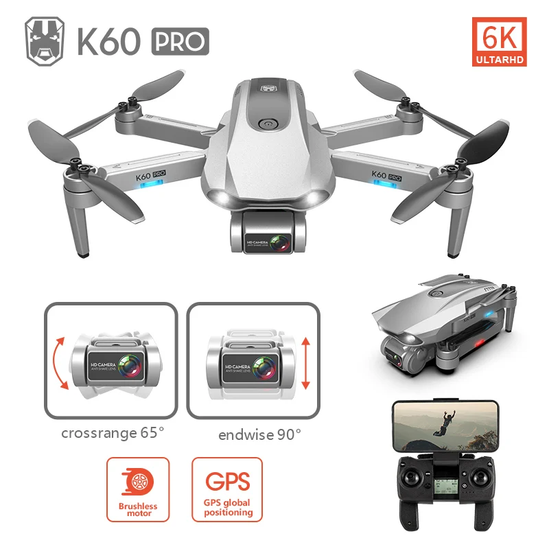 K60 PRO GPS Радиоуправляемый Дрон с 2 осями шарнирный стабилизатор анти-встряхивание