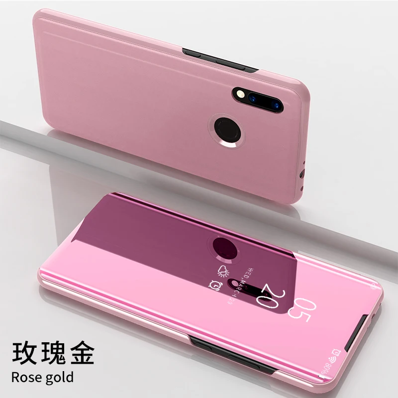 Rose gold Зеркальный умный флип-чехол для zte V10 Vita, кожаный чехол для телефона zte Blade V10 Vita, защитный чехол для телефона с подставкой - Цвет: Rose gold