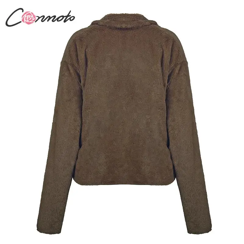 Conmoto осень зима женские пальто из искусственного меха женские модные короткие куртки и пальто женские большие размеры пальто из искусственного меха Верхняя одежда