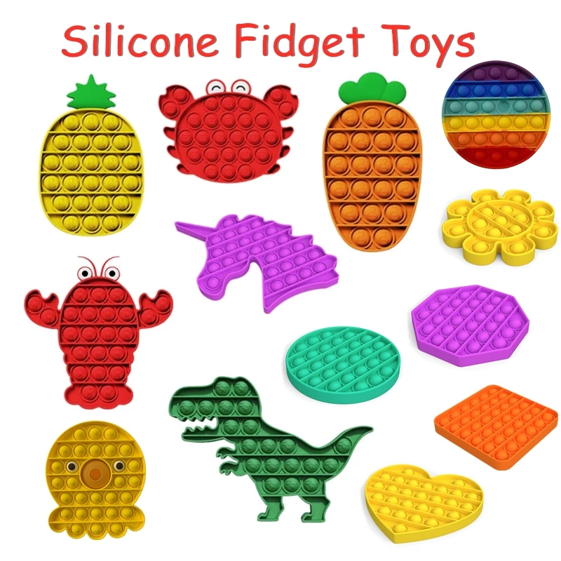 Caliente de silicona Popit de Fidget juguetes Anti estrés adultos niños autismo Anti-estrés, Fidget sensorial juguete
