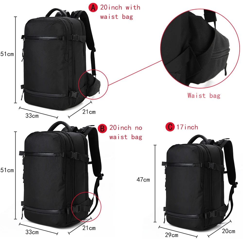 Рюкзак ozuko для мужчин дорожная водонепроницаемая сумка ноутбука мужской