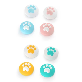 

ALLOYSEED 4Pcs Kitten Paw Silicone Thumb Grips Joystick Cap For Nintendo Switch Lite Joy Con JoyCon Controller Analog Stick Caps