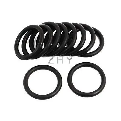 

28mm x 21mm x 3.5mm Black Rubber O Ring Oil Seal Gasket 10 Pcs