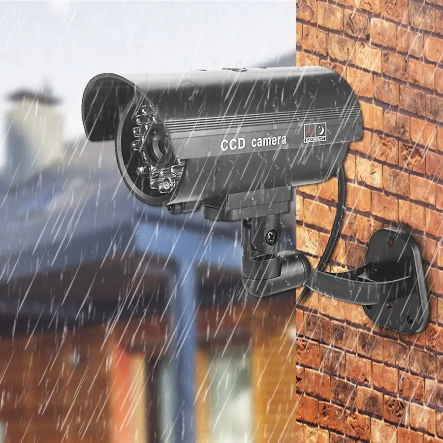

Fake Dummy Camera Security CCTV Outdoor Waterproof Emulational LED Flash LED Dummy Video Surveillance Camera