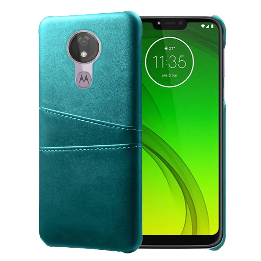 

SCK Leather Card Holder Slots Phone Cases For Motorola Moto G7 Power For Europe, USA Case Slim Hybrid Hard Platic Phone Cover