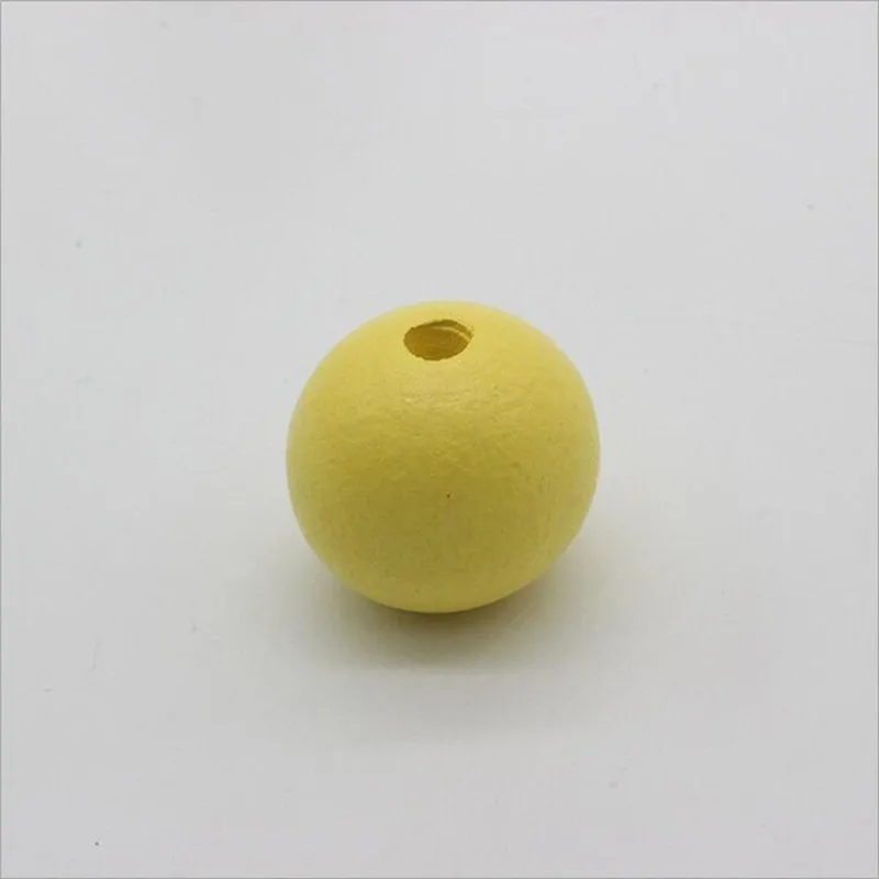 yellow-20pcs 20 шт конфеты цвета деревянные бусины Круглые DIY прищепка для соски ювелирные аксессуары 25 мм - Цвет: yellow-20pcs