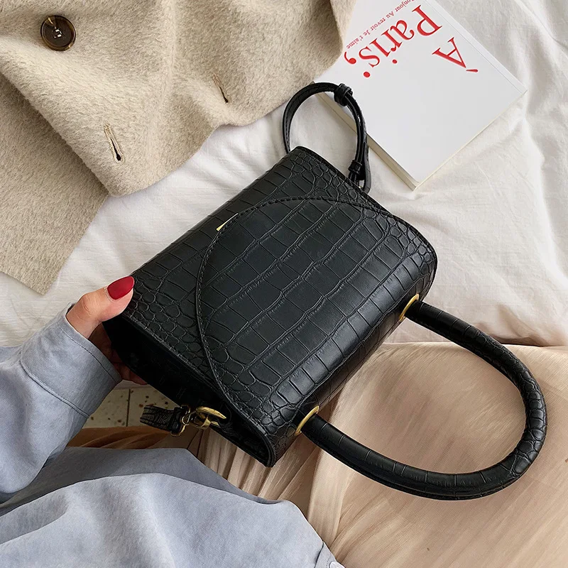 Stone Pattern PU Leather Crossbody Bags For Women Luxury Quality Shoulder Messenger Bag Lady Designer Handbags Totes