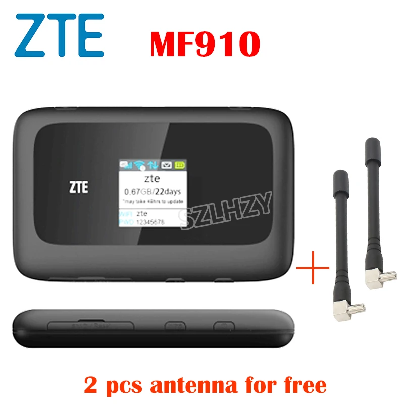 Б/у 4G Роутер ZTE разблокированный MF910 мобильный Hotspot Карманный Wifi + 2 шт антенна слот
