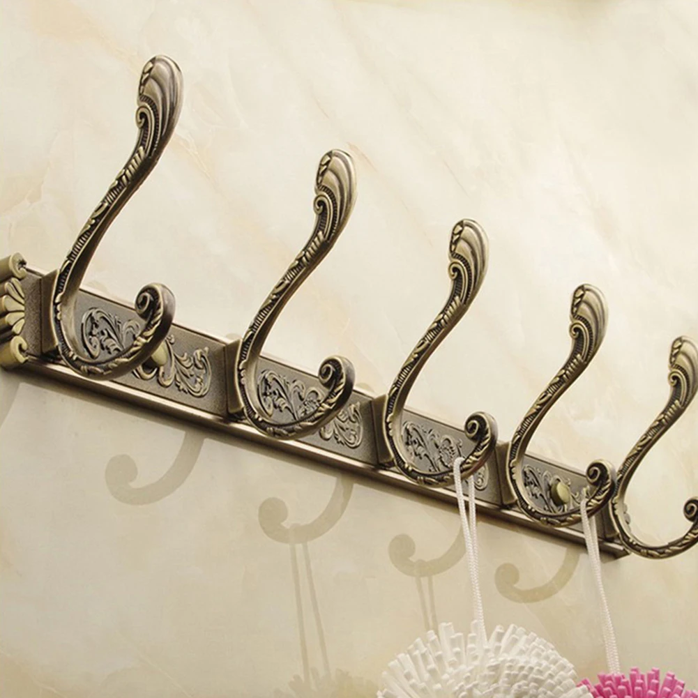 Luxury Robe Hanging Hook Wall Mount Hanger Bathroom Decorative Coat Clothes Rack Hanger Home Accessories