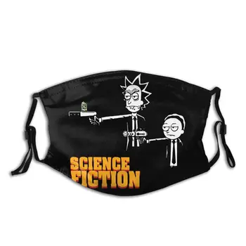 

Science Fiction Rick Morty Unisex Non-Disposable Face Mask Anti Bacterial Dustproof Cover Respirator Muffle Mask with Filters