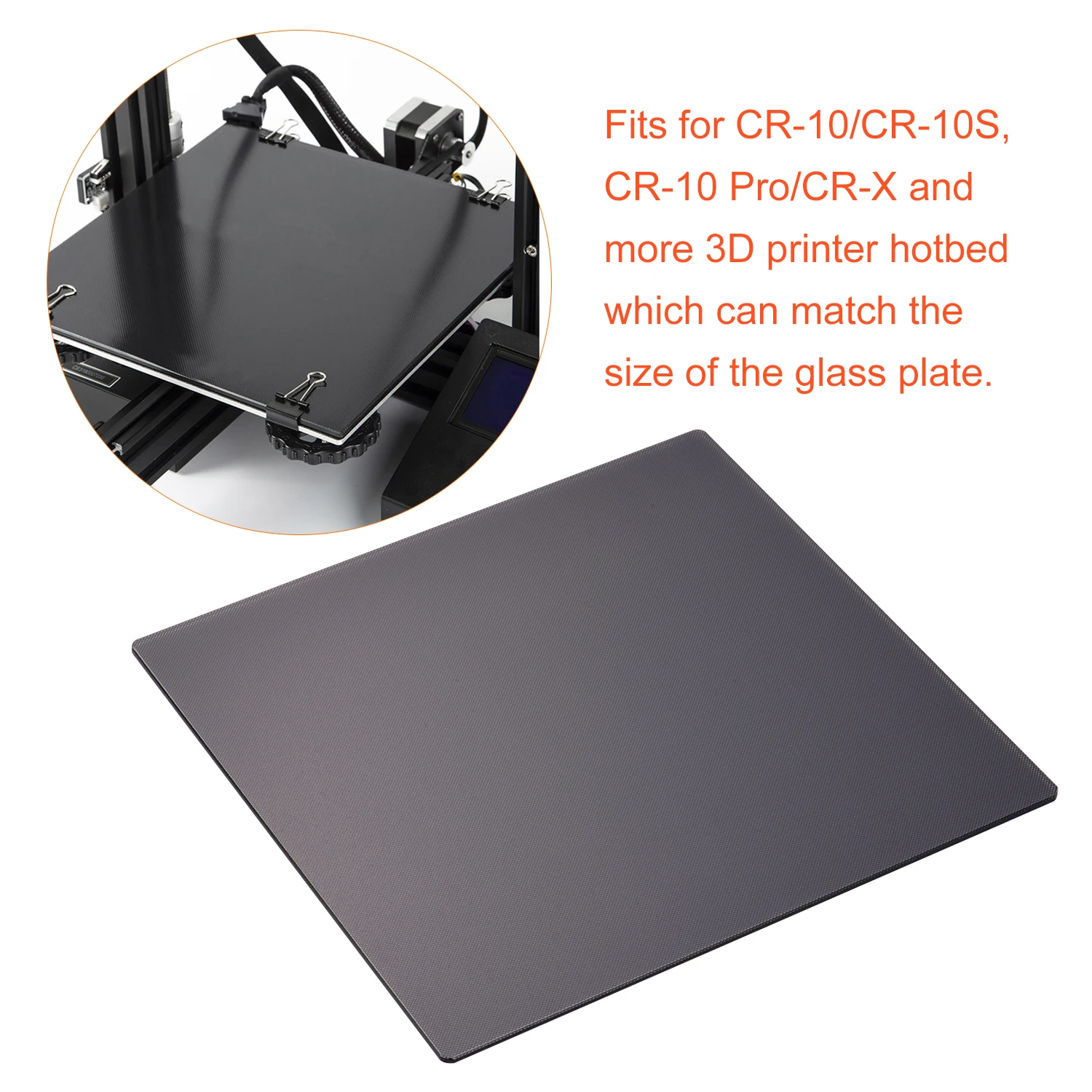 Aibecy углеродное Силиконовое Кристальное стекло печатная кровать на платформе 320*310 мм для CR-10/CR-10S/CR-10 Pro/CR-X 3D-принтер