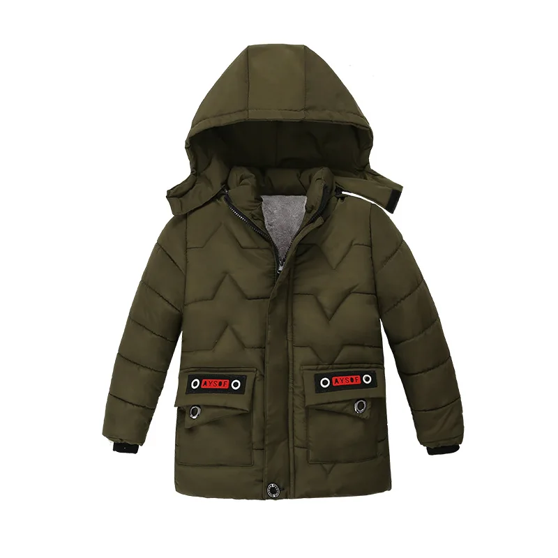 Style 1 Г. Детское пальто, куртка зимняя теплая шелковая хлопковая куртка с капюшоном и милыми ушками для мальчиков и девочек - Цвет: Style 1