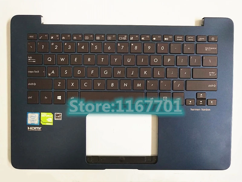  Laptop US Backlight Keyboard upper Shell Cover case for Asus ZenBooK UX430 UX430UA UX430UQ UX430UN 