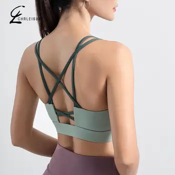 

Sexy Bralette Top Push Up Bra Workout Bras For Women Lace Up Fitness Women Underwear Summer Backless Jogging Brassiere Femme