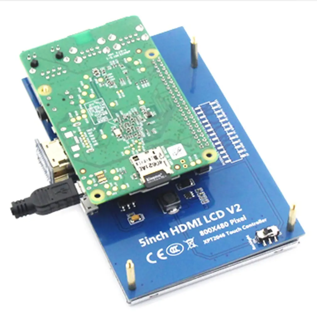 5 дюймовый ЖК HDMI сенсорный экран дисплей TFT модуль светодиодной панели 800*480 для Raspberry Pi 4 Модель B 3B+/3B/2B/B