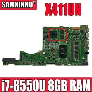 شراءX411UN اللوحة REV2.0 ل ASUS X411UN X411UNV X411UA X411U اللوحة المحمول اللوحة I7-8550U 8GB RAM MX150-GPU