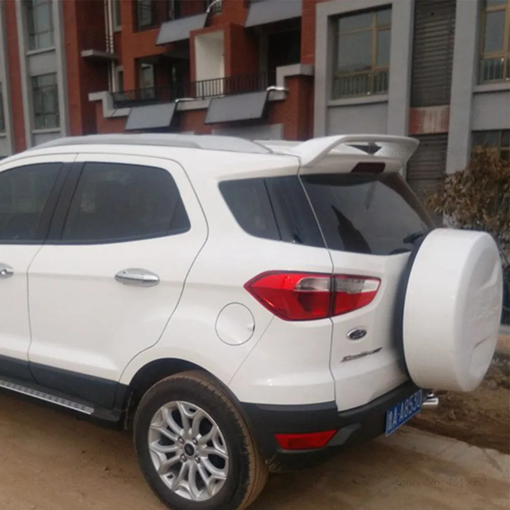 Для Ford Ecosport 2013 до черный Спойлер ABS пластиковый Неокрашенный цвет задний Багажник крыло багажника задний спойлер на крышу автомобильные аксессуары