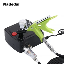 Наседал двойного действия Аэрограф распылитель мини аэрограф компрессор комплект аэрограф для дизайна ногтей макияж тату модель торт краски автомобиля