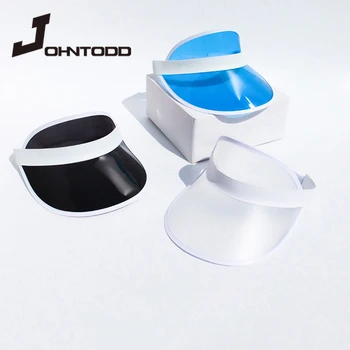 

New Summer Women's Men's Sun Hats Candy Color Transparent Empty Top Plastic PVC Sun Hat Sun Hat Bike Baseball cap fashion hat